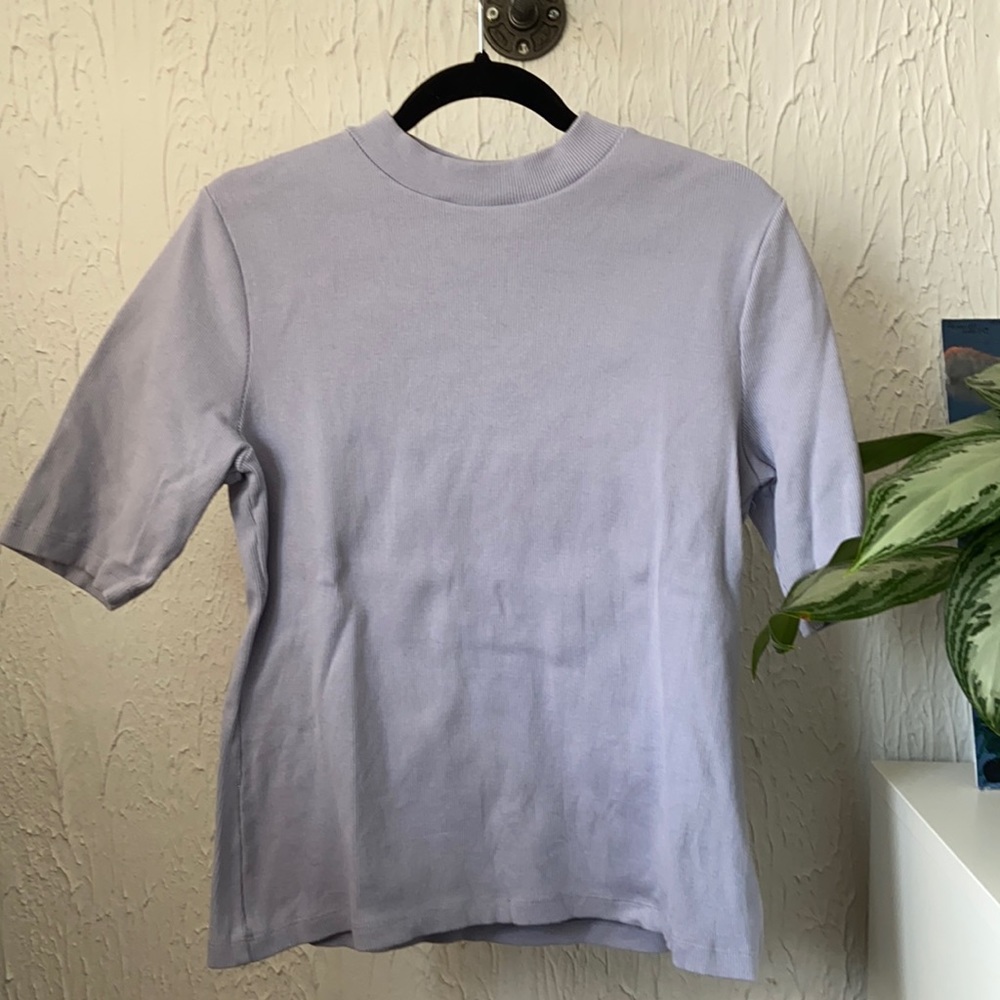 Lavender Mock Neck Top